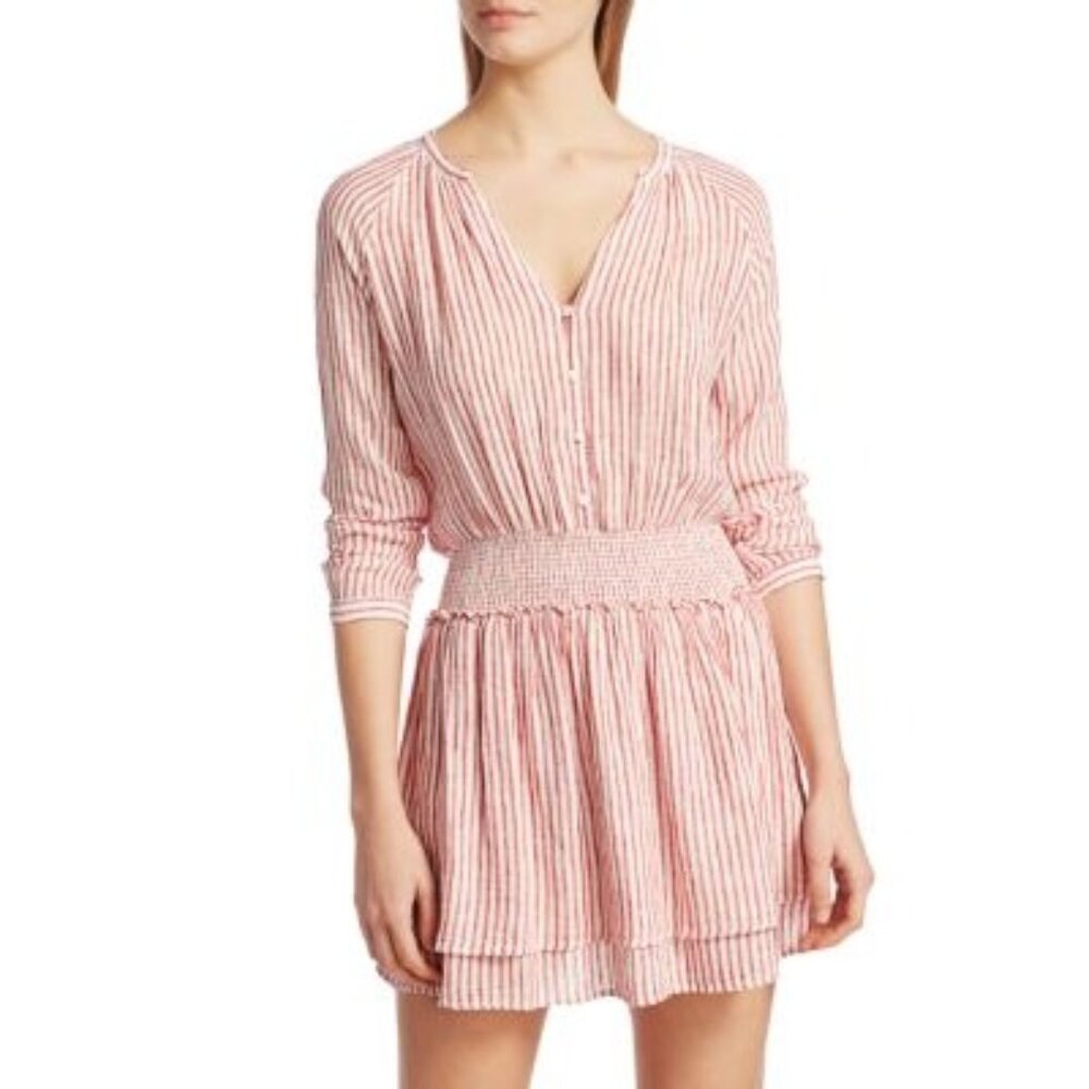 Rails Jasmine Belmont Stripe Linen Dress Womens XS Boho‎ Preppy Nautical Resort